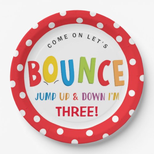 Lets Bounce Birthday Party Plates