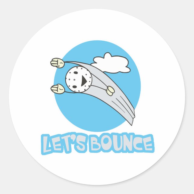 Lets Bounce Golf Ball Classic Round Sticker (Front)