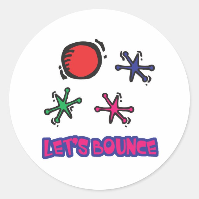 Lets Bounce Jacks Jax Classic Round Sticker (Front)