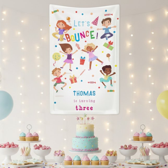 Let's bounce jumping park kids birthday banner (Creator Uploaded)