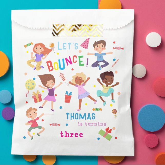 Let's bounce jumping park kids birthday favor bag (Creator Uploaded)