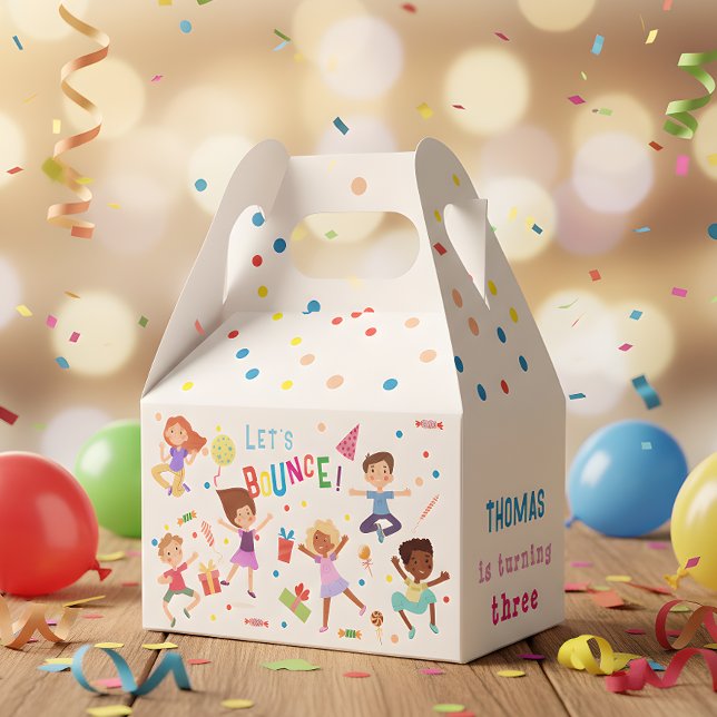 Let's bounce jumping park kids birthday favor boxes (Creator Uploaded)