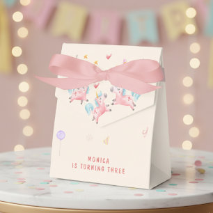 Let's bounce jumping unicorns kids birthday favor boxes