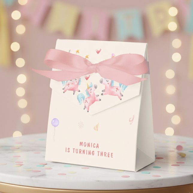 Let's bounce jumping unicorns kids birthday favor boxes (Creator Uploaded)