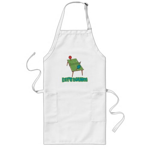 Lets Bounce Ping Pong Table Tennis Long Apron