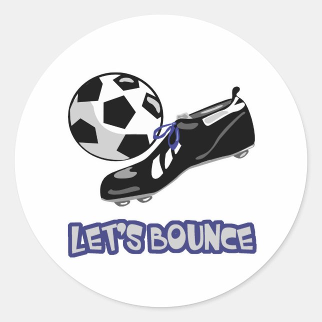 Lets Bounce Soccer Ball Classic Round Sticker (Front)