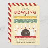 Let's Bowl! Multiple Birthday Party Invitation (Front/Back)