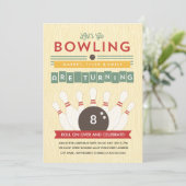 Let's Bowl! Multiple Birthday Party Invitation (Standing Front)