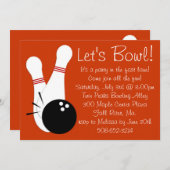 Let's Bowl Party Invitation | Zazzle