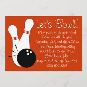Let's Bowl Party Invitation