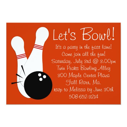 let 39 s bowl party invitation zazzle com lunch invitation cards