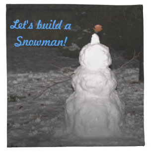 Let's Build a Snowman Cloth Napkins Set of 4