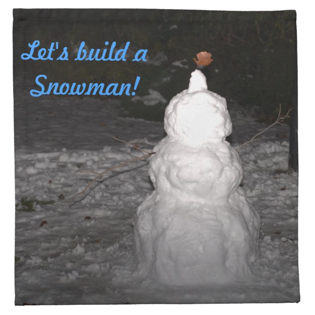 Let's Build a Snowman Cloth Napkins Set of 4 (Front)