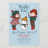 Let's Build a Snowman Invitation