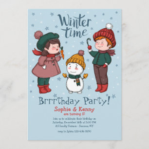 Let's Build a Snowman Invitation