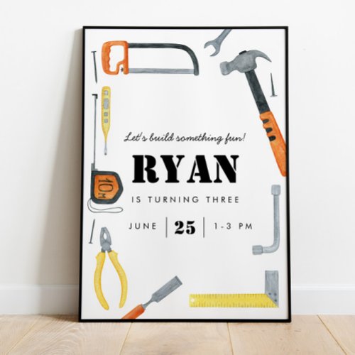 Lets Build Boys Construction Budget Welcome Sign