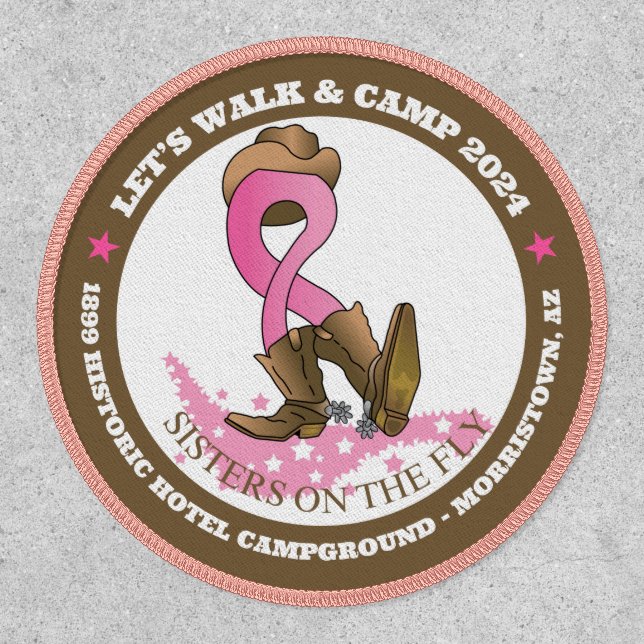 Let's Camp & Walk 2024 PATCH 3" ROUND (Front)