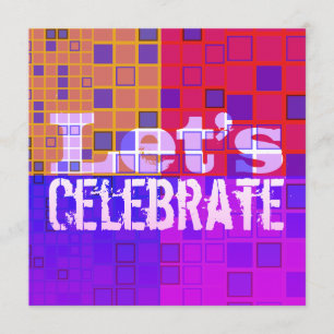 Let's Celebrate All Party Invitation Multicolor