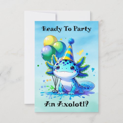 Lets Celebrate Axolotl Boys Birthday Party