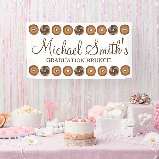 Let's Celebrate Bagel Graduation Party Brunch Banner (Party)