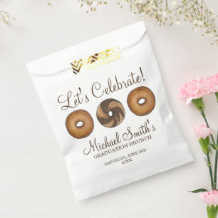 Let's Celebrate Bagel Graduation Party Brunch Favor Bag