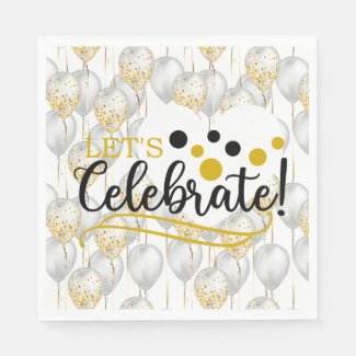 Let's Celebrate Balloons Napkins