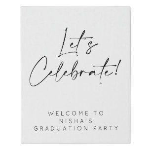 Let's Celebrate (Birthday, Anniversary, Grad etc) Faux Canvas Print