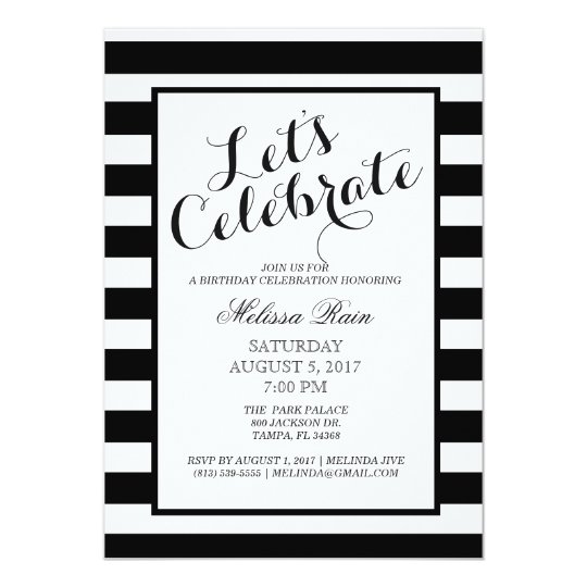 Let's Celebrate Birthday Invitation 4