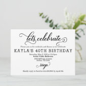 Lets Celebrate Birthday Party Invitation (Standing Front)