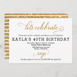 Lets Celebrate Birthday Party Invitation