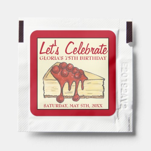 Lets Celebrate Cherry Cheesecake Dessert Birthday Hand Sanitizer Packet