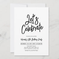 Let's Celebrate | Chic Script 60th Birthday Party