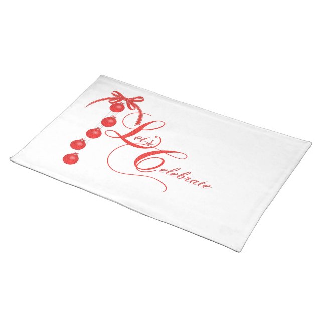 Let's Celebrate Christmas Party Placemat (On Table)