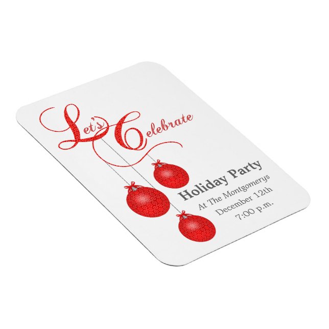 Let's Celebrate Christmas Save The Date Magnet (Right Side)