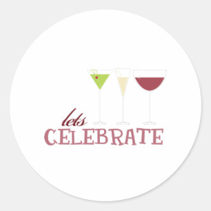 Lets Celebrate Classic Round Sticker