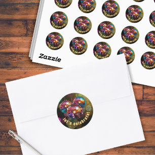 Let's Celebrate Colorful Classic Round Sticker
