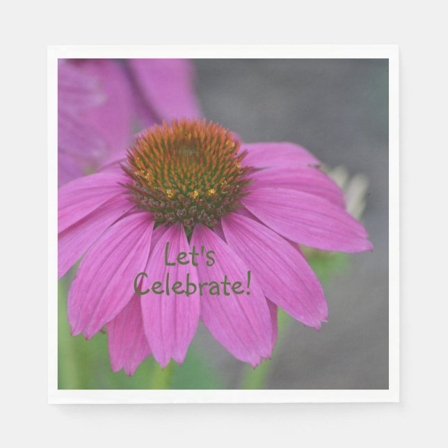 Let's Celebrate Cone Flower Napkins (Front)