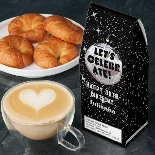 Let's Celebrate Disco Ball Black 30th Birthday Roasted Coffee