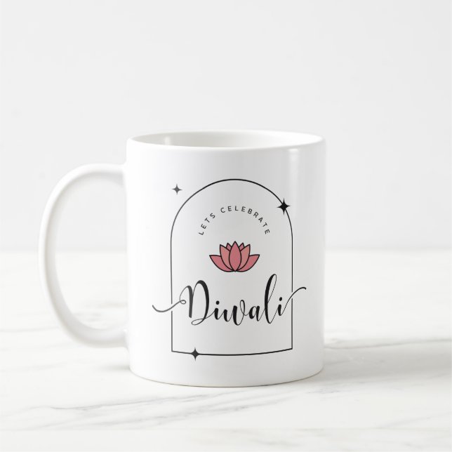 Lets celebrate Diwali elegant  Coffee Mug (Left)