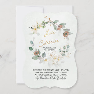 Lets Celebrate Editable Birthday Invitation Floral
