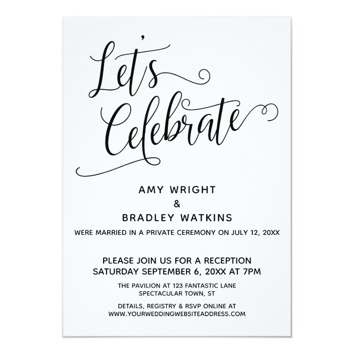 wedding reception invitation