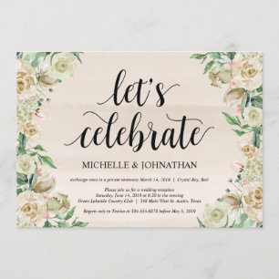 Lets celebrate, Elopement Reception Invitation