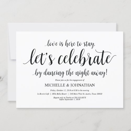 Lets celebrate Engagement Party invites