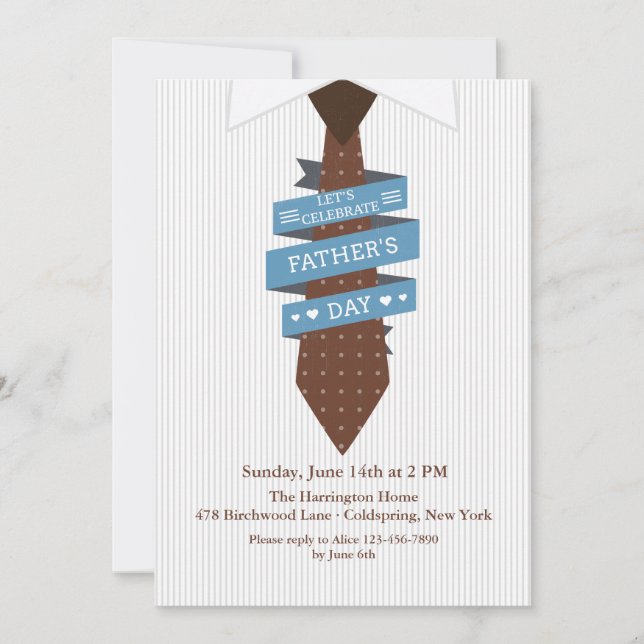 Let's Celebrate Father's Day Invitation (Front)