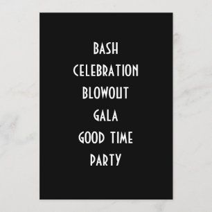 LET'S CELEBRATE FOR NO REASON INVITE