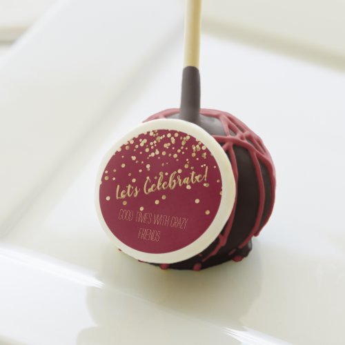 Lets Celebrate Gold Confetti Party Cake Pops