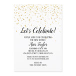 Let's Celebrate Gold Confetti Retirement Party Invitation Let's Celebrate Gold Confetti Retirement Party Invitation