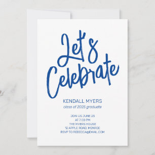 Let's Celebrate Grad Party with Photo Invitation