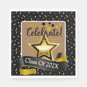 Lets Celebrate Graduating Class Of Paper Plate Napkins