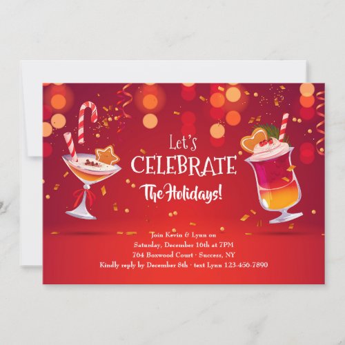 Lets Celebrate Holiday Party Invitation